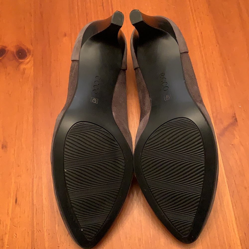 Ecco grey leather suede and stretch suede heels - Picture 6 of 6